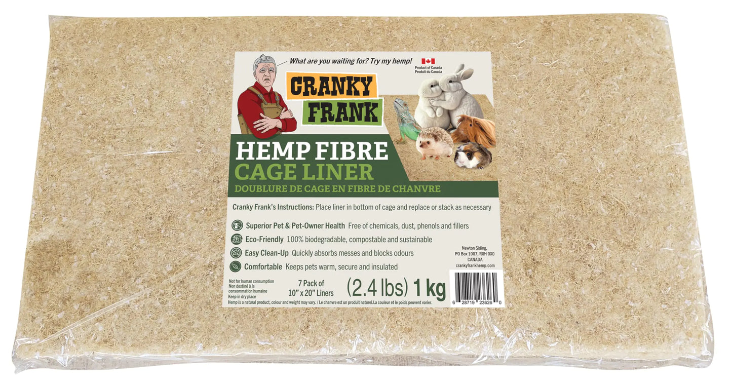 Cranky Frank Hemp Fiber Cage Liner - 7 Pack